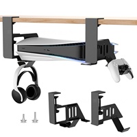 Support de rangement en alliage d'aluminium pour organisateur de bureau avec support de serrage pour PS5/PS5 Slim Desktop-Gestion et entretien des câbles