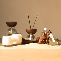 Diffuseur de roseaux Mescente avec bâtonnets d'huile et bouteille en verre désodorisants diffuseur de parfum emballage avec boîte-cadeau