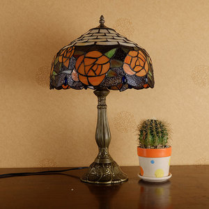 TFT-8059 Traditional Glass Lampshade Handcrafted Stained Glass 12 Inch <strong>tiffany</strong> <strong>Style</strong> Antique <strong>Table</strong> <strong>Lamp</strong> - Product Image 3