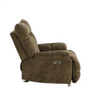 Fauteuil inclinable électrique SX-81656, design moderne, construction en tissu et contreplaqué, ressorts ensachés en coton densité 25, métal extensible