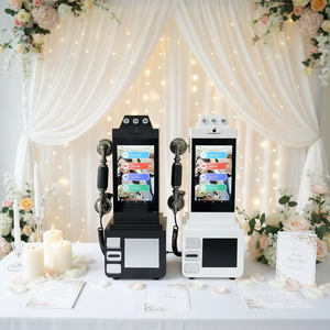8'' Screen Touchable Video Audio <strong>Guestbook</strong> Voice Recorder Guest Book <strong>Wedding</strong> Events Retro Telephone Photo Booth for <strong>Weddings</strong> - Product Image 1