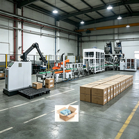Mesin Pengemas Botol Minuman Otomatis dengan Lengan Robot Servo Terintegrasi dan Penggerak Stabil, Sistem Pembungkus Botol, dan Palletizer Robot Otomatis