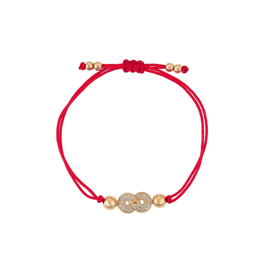 77079 Xuping फैशन लाल तार चीनी भाग्यशाली रंग समायोज्य हाथ कंगन महिला के लिए बच्चे गहने