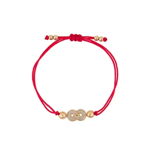 77079 xuping pulseira de mão ajustável fio vermelho, pulseira de mão chinesa sorte cor ajustável para moças, joias de bebê