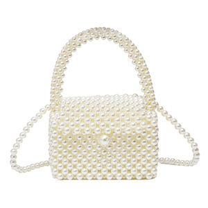 New Luxury Brand Designer PU Women's Messenger Bags Pearl Zip Beaded Trending Street Trend <b>Small</b> Size <b>Handbag</b> Tanjing - Product Image 1