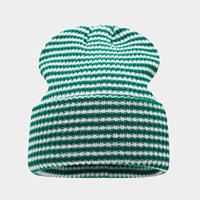 Bonnet en tricot rayé extensible doux avec logo personnalisé, chaud pour l'hiver, pour hommes et femmes, usage quotidien, extérieur, décontracté