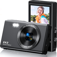 Kamera Perekam 4K portabel Retro kompak, kamera perekam, fokus otomatis 64MP, foto Video, 16X Zoom 4K, kamera Digital untuk fotografi