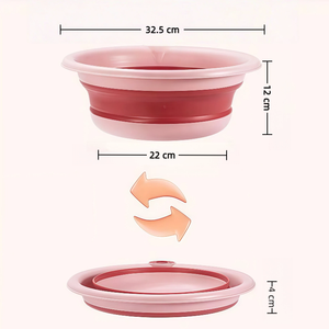 Bassin pliable en PP pour bébé, petit bassin rond en <span class=keywords><strong>plastique</strong></span> pour le lavage du visage et des pieds des nouveau-nés et des tout-petits - Product Image 4