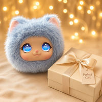Jouet en peluche chat parlant multilingue avec yeux lumineux et oreilles de renard, en tissu de coton et coton PP, pour enfants de 5 à 7 ans, cadeau