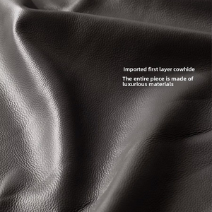 Divano Multoposto di Lusso in Vera Pelle di Vacchetta Gialla di Alta Qualità, Stile Minimalista Italiano, Design Lineare Nero - Product Image 5