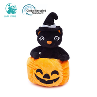 Peluche personnalisée Halloween cochon renard raton laveur pingouin jouet en tête de citrouille