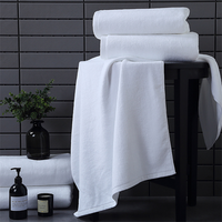 Lot de serviettes de bain de luxe pour hôtel 5 étoiles, en coton blanc doux, 70x140cm et 100x200cm, avec logo brodé, grandes serviettes de bain pour hôtel
