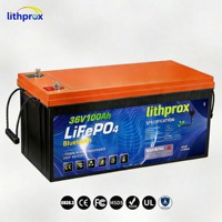 Batterie LiFePO4 36V 100AH Grade A 6K à décharge profonde pour voiturette de golf avec BMS intelligent RS485, borne M8, CE RoHS IP67, OEM ODM