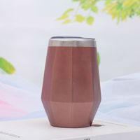 Gobelets isothermes sans pied en acier inoxydable de 350 ml, forme œuf, écologiques, avec logo personnalisé, pour café et vin, design classique