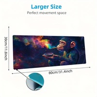 Fumer des singes dans l'univers Cool Élégant PC Gaming Tapis de souris Gamer Tapis Teclado Tapis ergonomique pour ordinateur portable Tapis de bureau 900X400