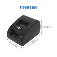 YHD-58C Printer Bluetooth Mini USB, Printer daya termal tanpa tinta langsung, Printer Pos 58mm