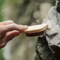 Brosse à craie d'escalade personnalisée avec logo, manche en bois, poils de sanglier pour prises intérieures et extérieures