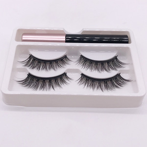 Nuevo set de dos pares de delineadores magnéticos transfronterizos con diez imanes, pestañas postizas impermeables al por mayor con <span class=keywords><strong>atracción</strong></span> magnética rizadora - Product Image 3