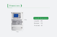 Compteur d'énergie intelligent EASTSONG DSSD2976 0.2S triphasé 3 fils 3x100V/220-380V 6A kWh avec mesure de la consommation en temps réel (TOU) et communication RS485 Modbus