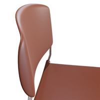 Chaise de bureau en cuir de direction-Design moderne Finition noire encadrée par chrome Utilisation de la conférence et des visiteurs Plusieurs options de couleur