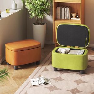 Otomana moderna con tapa para sala de estar, uso doméstico, asiento tapizado suave con compartimento para libros y juguetes - Product Image 2