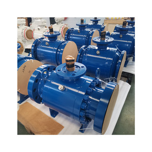 Vanne à boisseau flottant manuelle à bride en acier inoxydable forgé A105/LF2, montée sur trunnion, pour gaz, OEM - Product Image 1