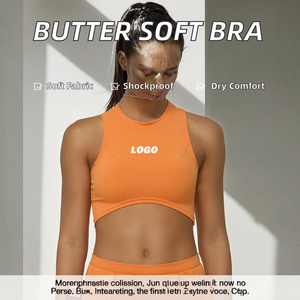 Soutien-gorge de sport ultra-doux et léger, anti-choc, anti-humidité, long, rembourré, débardeur sans manches pour femme, idéal pour la gym - Product Image 2