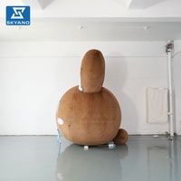 Modèle de lapin gonflable floqué personnalisé pour la publicité en extérieur, les centres commerciaux et les sites touristiques