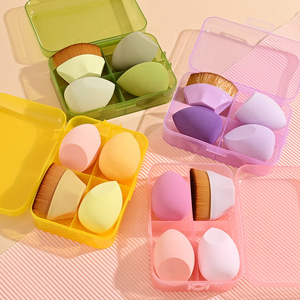 Ensemble d'éponges mélangeuses sans latex, coussin d'air sec, bouffée de poudre, éponge de maquillage de beauté, tête de <span class=keywords><strong>champignon</strong></span>, ensemble d'œufs de maquillage - Product Image 3