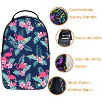 Sac à dos scolaire personnalisé imprimé flamant rose, sac à dos de sublimation pour étudiants, idéal pour les voyages, le sport et l'usage quotidien, avec compartiment pour ordinateur portable