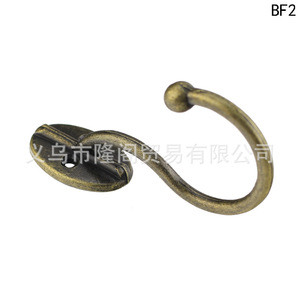 BF2 Zinc Alloy Clothes Hook 23x79mm Wall Mounted <b>Rustic</b> Design For Wardrobe Bathroom <b>Door</b> Use - Product Image 2