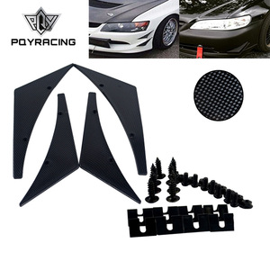 Déflecteurs d'air pour fenêtres de voiture en fibre de carbone, style sport universel, pare-vent avec ruban adhésif 3M, BS22 - Product Image 5