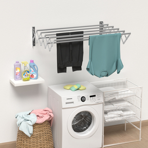 <span class=keywords><strong>Portasciugamani</strong></span> a scomparsa in acciaio inossidabile <span class=keywords><strong>bagno</strong></span> ripiegabile a parete porta porta stendino <span class=keywords><strong>per</strong></span> balcone - Product Image 2