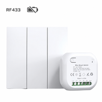 Interrupteur mural intelligent sans fil auto-alimenté par énergie cinétique, sans batterie, sans câblage, 10A, fournisseur direct usine
