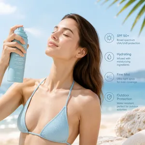 Protector Solar en Spray Hidratante y Ligero al por Mayor, FPS 50+, Amplio Espectro UVA/UVB, Resistente al <span class=keywords><strong>Agua</strong></span>, Bruma Fina, Protector Solar en Spray para Viajes - Product Image 3