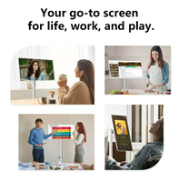 Téléviseur intelligent portable LED LCD 27 pouces à écran tactile capacitif Full HD 1080p Android 13 blanc pour entraînement à domicile 12V - Meilleures ventes