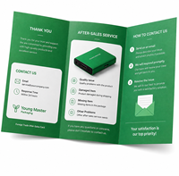 Impression de brochures pliables personnalisées de qualité supérieure, couleur intégrale, cartes de service après-vente et dépliants d'insertion pour entreprises