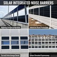 Barrière acoustique photovoltaïque colorée intégrant la production d'énergie et l'isolation phonique pour la réduction du bruit des viaducs urbains