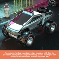 Nouvelle voiture télécommandée tout-terrain en alliage avec évitement d'obstacles, son, lumière et musique, jouet camion électrique RC pour enfants