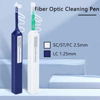 Stylo de nettoyage à fibre optique Connecteurs à fibre optique nettoyant 800 fois pour 2.5mm SC/FC/ST One Click Fiber Optic Cleaner