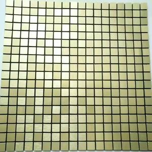 <span class=keywords><strong>Plaque</strong></span> plate en aluminium-plastique, mosaïque dorée jaune, <span class=keywords><strong>carrelage</strong></span> mural auto-adhésif pour cuisine - Product Image 5