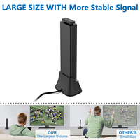 Antenne TV numérique intérieure Antuko 4K 1080P UHF avec base magnétique en plastique et câble coaxial pour la réception du signal terrestre HDTV