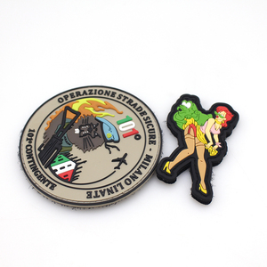 Professional Custom Eco-Friendly Iron-On Sew-On Style PVC Patch with <b>Hooks</b> OEM Model Express Shipping - Product Image 1