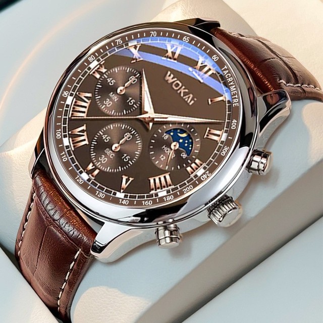 Fashion Men Watches Luxury Men Sports Quartz Wrist Watch Man Business Casual Leather Watch