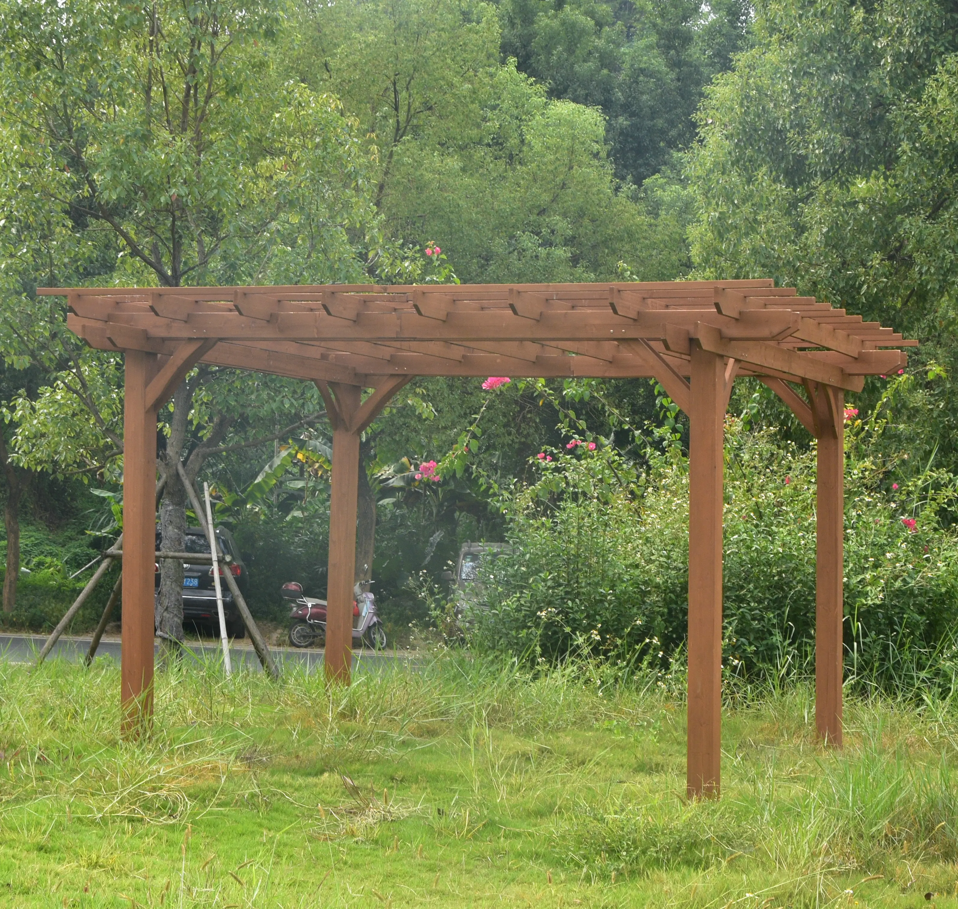 12 '* 10' giardino pergola gazebo in legno all'aperto