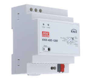 Alimentation KNX/EIB Mean Well KNX-40E-1280 30V 1280mA 38.4W à montage sur rail DIN avec serpentin intégré pour l'automatisation des bâtiments intelligents - Product Image 1