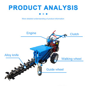 เครื่องขุดสนามเพลาะแบบพกพาขนาดเล็กเครื่องวางสายเคเบิลสำหรับงานเกษตร - Product Image 2