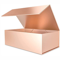 Boîtes cadeaux pliables de luxe avec fermeture magnétique, logo personnalisé, emballage plat, gaufrage avec ruban, inserts avec logo personnalisé