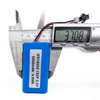 Baterai Isi Ulang LiFePO4 18650 2P 3.2V 3000mAh Paket Baterai Lithium dengan Pcb dan Konektor SMP-2P