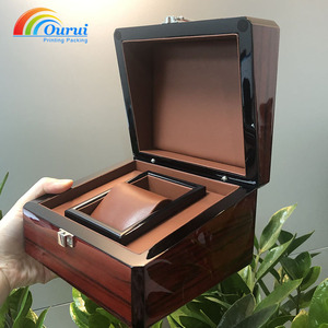 Trong kho loạt các màu sắc và phong cách của cao cấp hộp gỗ hiển thị thanh lịch hạt gỗ có thể được tùy chỉnh logo hộp đồng hồ bằng gỗ - Product Image 3